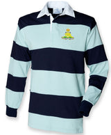 Royal Artillery Front Row Sewn Stripe Long Sleeve Rugby Shirt – Embroidered RA