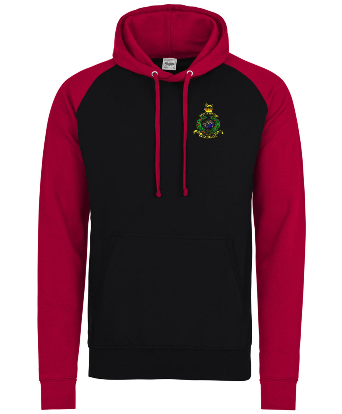 Royal Marines Globe & Laurel Contrast Hoodie – Embroidered Military Clothing