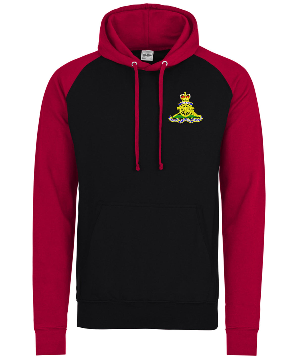 Royal Artillery Contrast Hoodie – Embroidered RA Gunner Hoodie