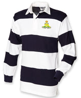 Royal Artillery Front Row Sewn Stripe Long Sleeve Rugby Shirt – Embroidered RA
