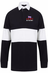 British Army “Be The Best” Panelled Rugby Shirt | Embroidered Military Rugby Top UK