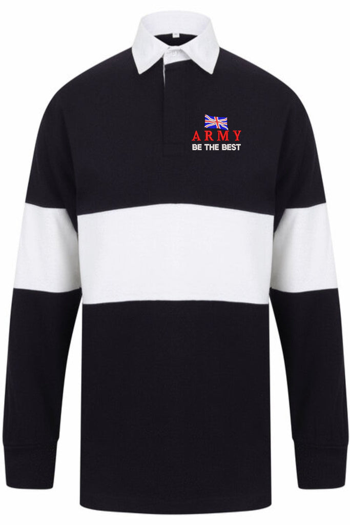 British Army “Be The Best” Panelled Rugby Shirt | Embroidered Military ...