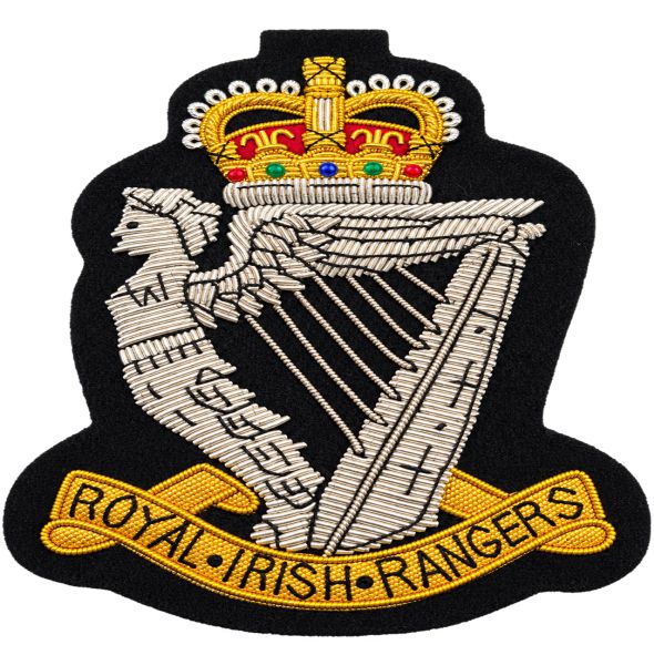 Royal Irish Rangers Bullion Wire Blazer Badges