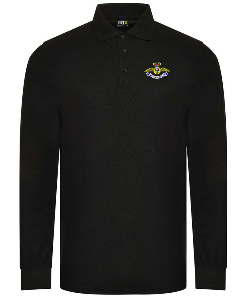 Fleet Air Arm Long Sleeve Piqué Polo Shirt – Embroidered Royal Navy Clothing