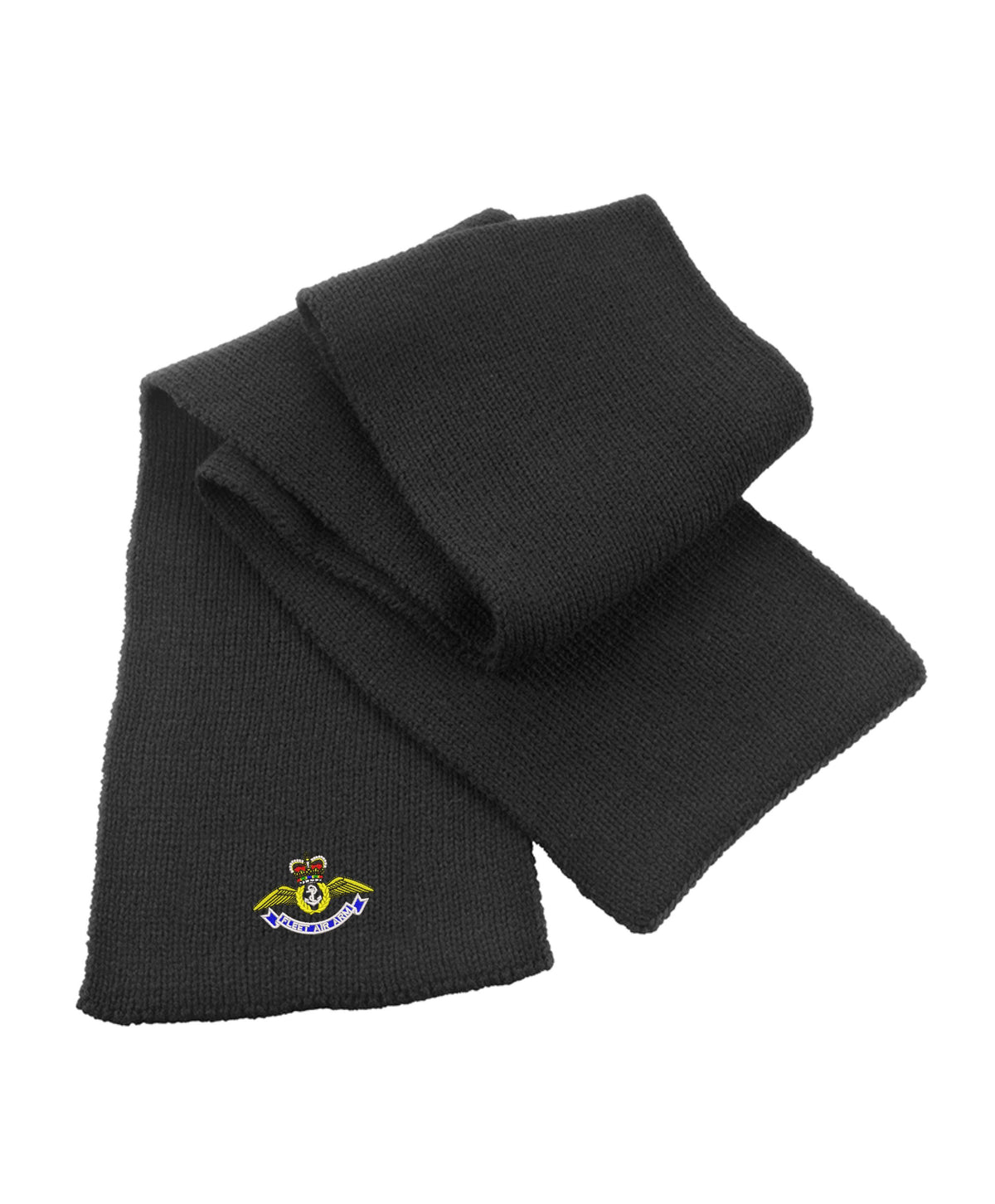 Fleet Air Arm Heavy Knit Scarf – Embroidered Royal Navy Military Scarf