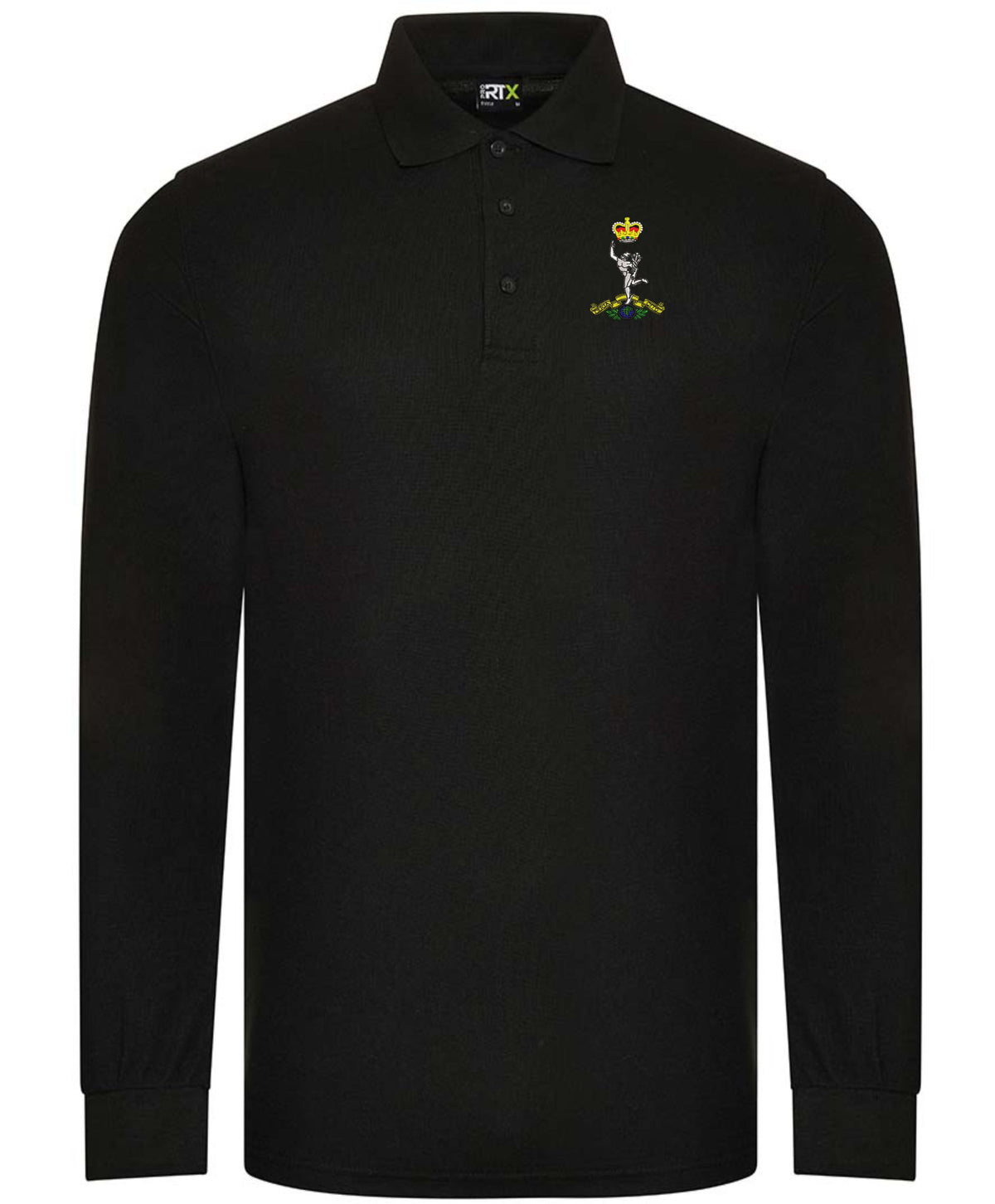 Royal Signals Long Sleeve Piqué Polo Shirt – Embroidered Royal Corps of Signals Polo