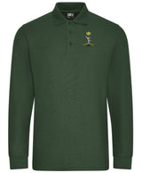 Royal Signals Long Sleeve Piqué Polo Shirt – Embroidered Royal Corps of Signals Polo