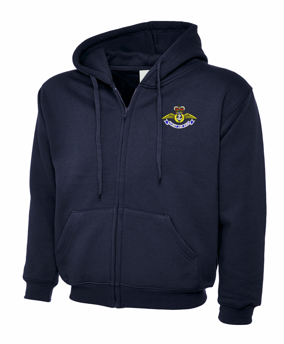 Fleet Air Arm Zipped Hoodie – Embroidered Royal Navy Military Hoodie