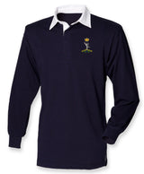 Royal Signals All Black Rugby Shirt | Embroidered Royal Corps of Signals Clothing