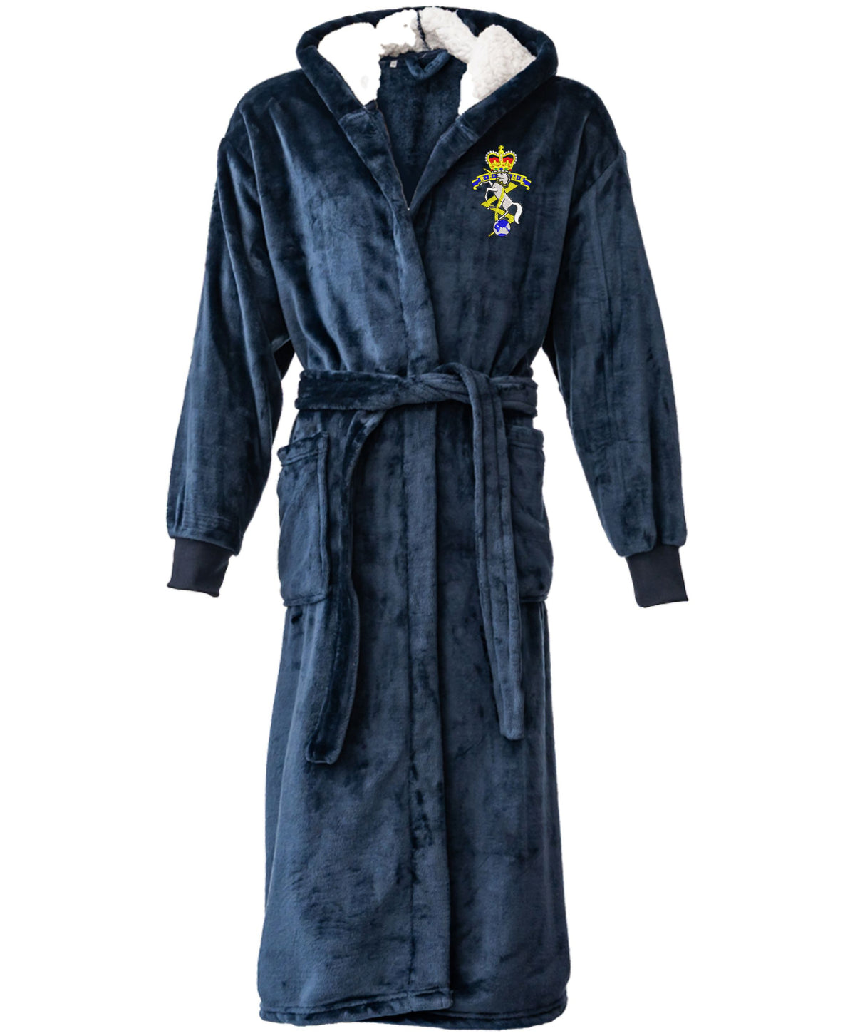 REME Unisex Hooded Cuffed Robe – Embroidered Royal Electrical & Mechanical Engineers