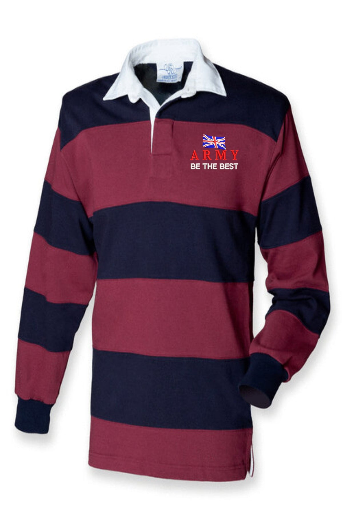 British Army “Be The Best” Long Stripe Rugby Shirt | Military Rugby Top UK