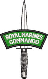 Royal Marines Dagger Heavy Knit Scarf – Embroidered Commando Military Scarf UK