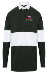 British Army “Be The Best” Panelled Rugby Shirt | Embroidered Military Rugby Top UK
