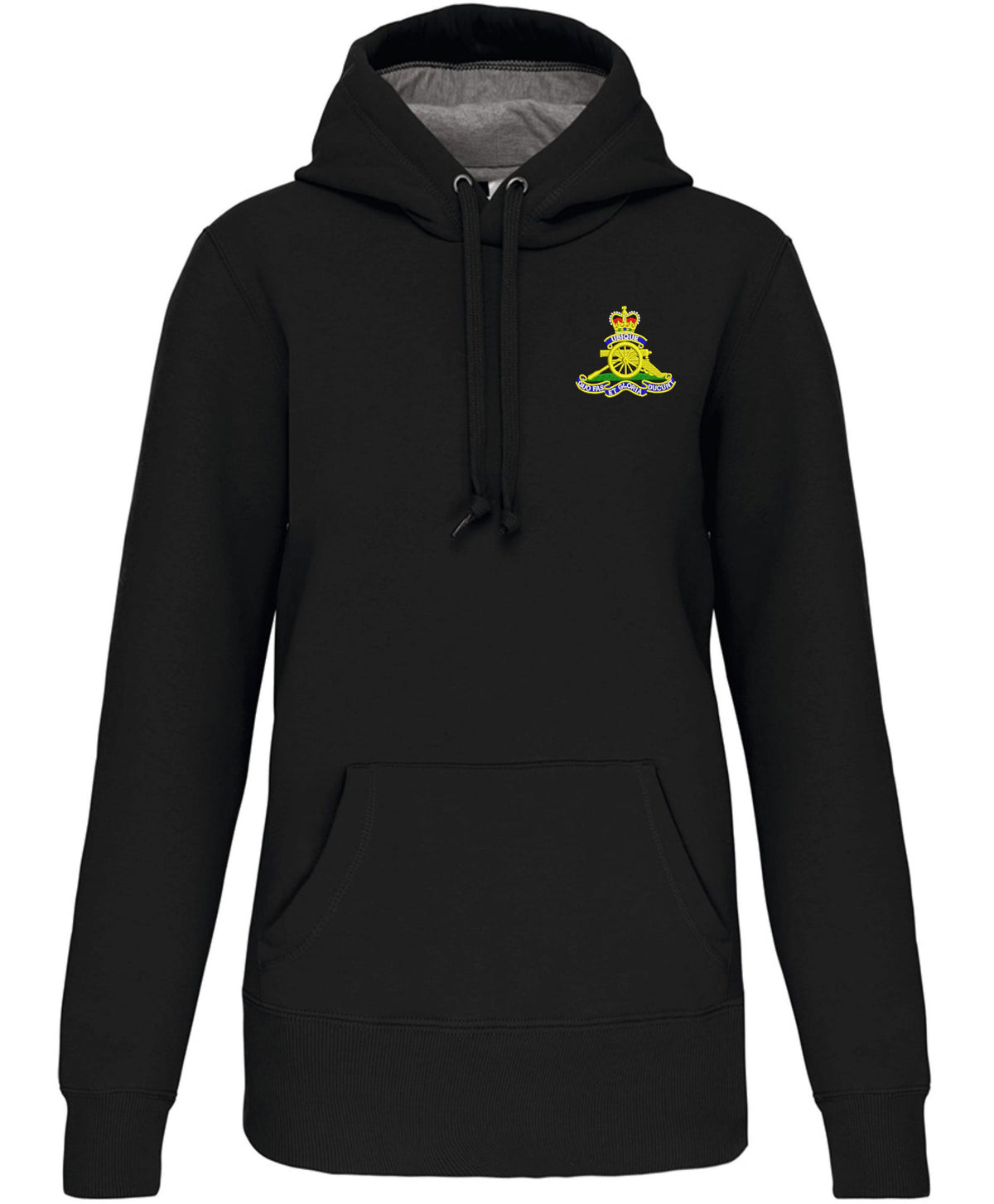 Royal Artillery Kariban Heavy Contrast Hoodie – Embroidered RA Hoodie