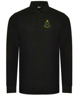 Royal Marines Globe & Laurel Long Sleeve Piqué Polo Shirt – Premium Embroidered Military Clothing
