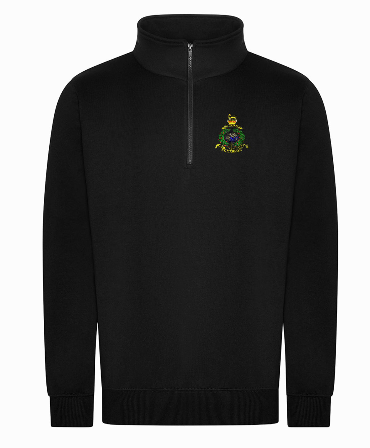 Royal Marines Globe & Laurel 1/2 Zip Sweatshirt – Embroidered Military Clothing
