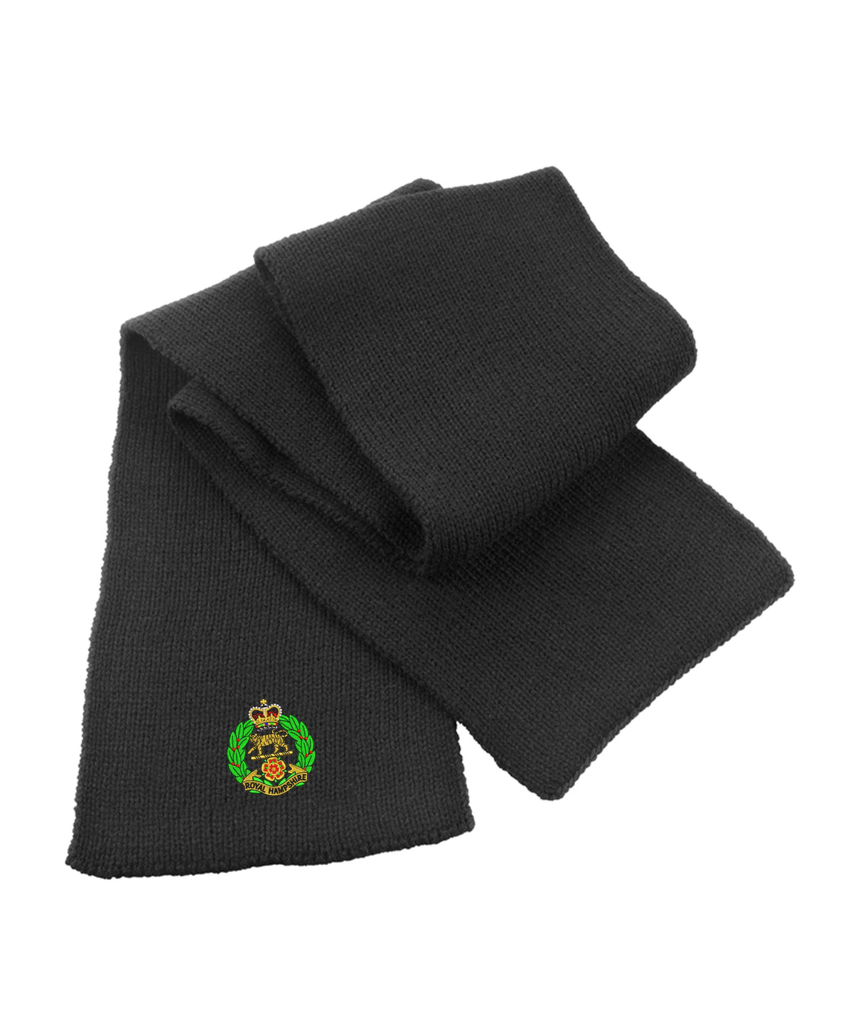 Royal Hampshire Regiment Heavy Knit Scarf – Embroidered Regimental Scarf