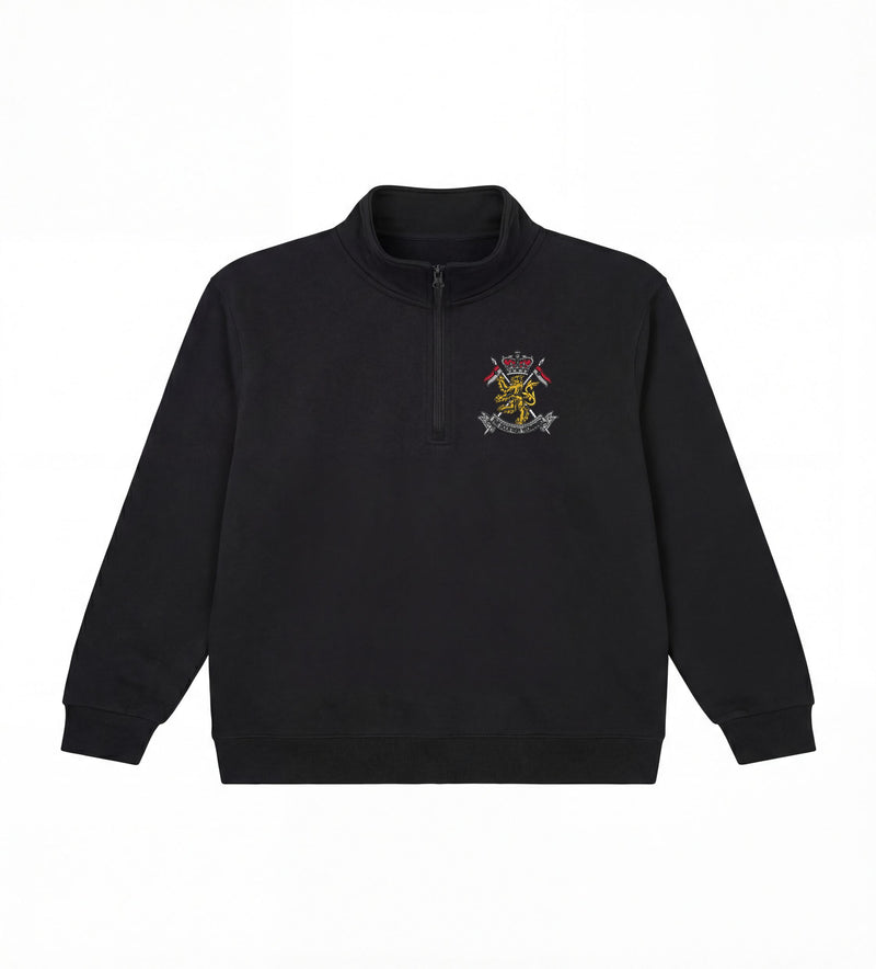 Scottish Yeomanry 1/2 Zip Sweatshirt | Embroidered Military Sweatshirt UK