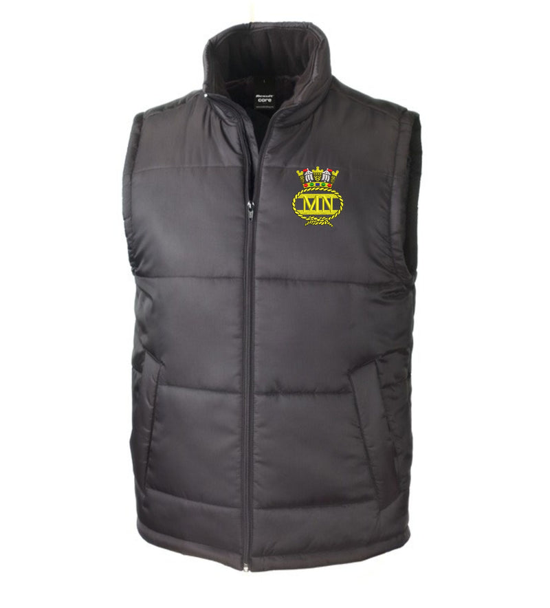 Official Licensed Merchant Navy Bodywarmer | Embroidered Maritime Gilet UK