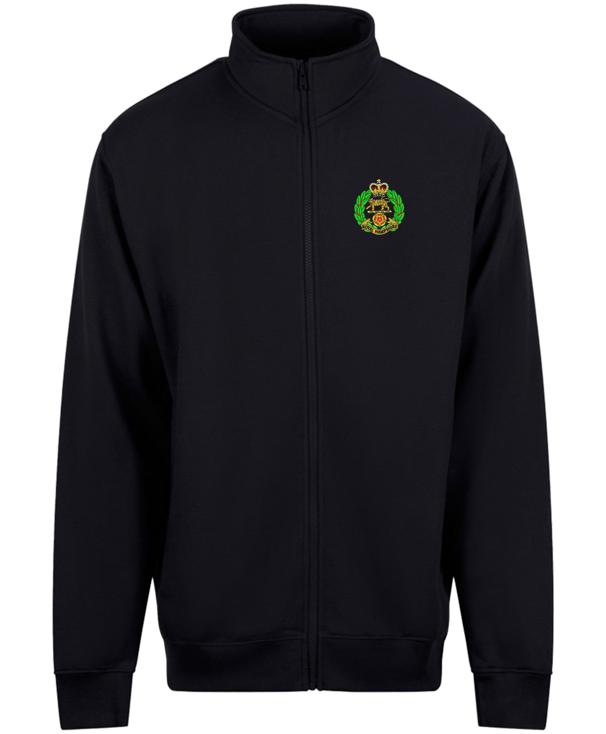 Royal Hampshire Regiment Full Zip Sweatshirt – Embroidered Military Jacket