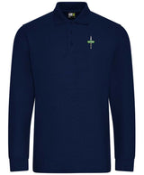 Royal Marines Dagger Long Sleeve Piqué Polo Shirt – Premium Embroidered Military Clothing