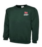 Army (New Logo) Sweatshirt | British Army Military Embroidered Crew Neck UK
