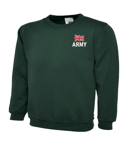 Army (New Logo) Sweatshirt | British Army Military Embroidered Crew Neck UK