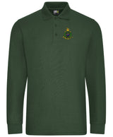 Royal Marines Globe & Laurel Long Sleeve Piqué Polo Shirt – Premium Embroidered Military Clothing