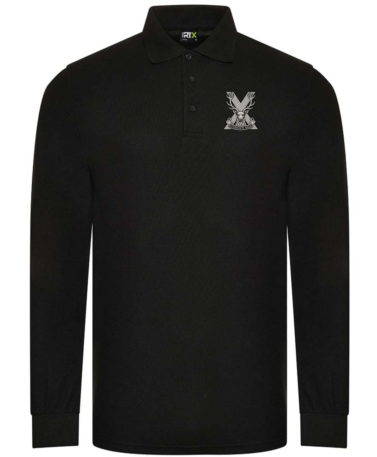 Highland Brigade Long Sleeve Piqué Polo Shirt – Embroidered Military Regiment Polo | British Army Clothing UK