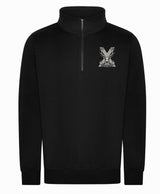 Highland Brigade 1/2 Zip Sweatshirt – Embroidered Military Regiment Half Zip Jumper UK