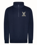 Highland Brigade 1/2 Zip Sweatshirt – Embroidered Military Regiment Half Zip Jumper UK