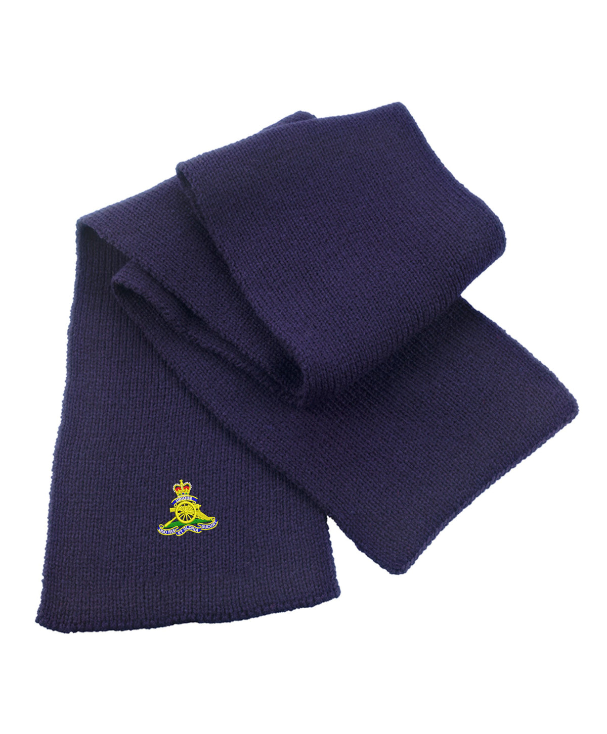 Royal Artillery Heavy Knit Scarf – Embroidered RA Military Scarf