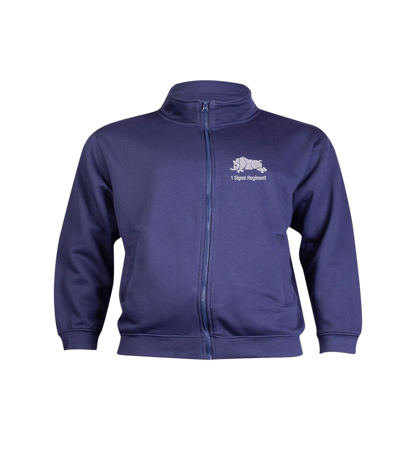 1 Signal Regiment Full Zip Sweatshirt – British Army Military Zip Sweatshirt UK