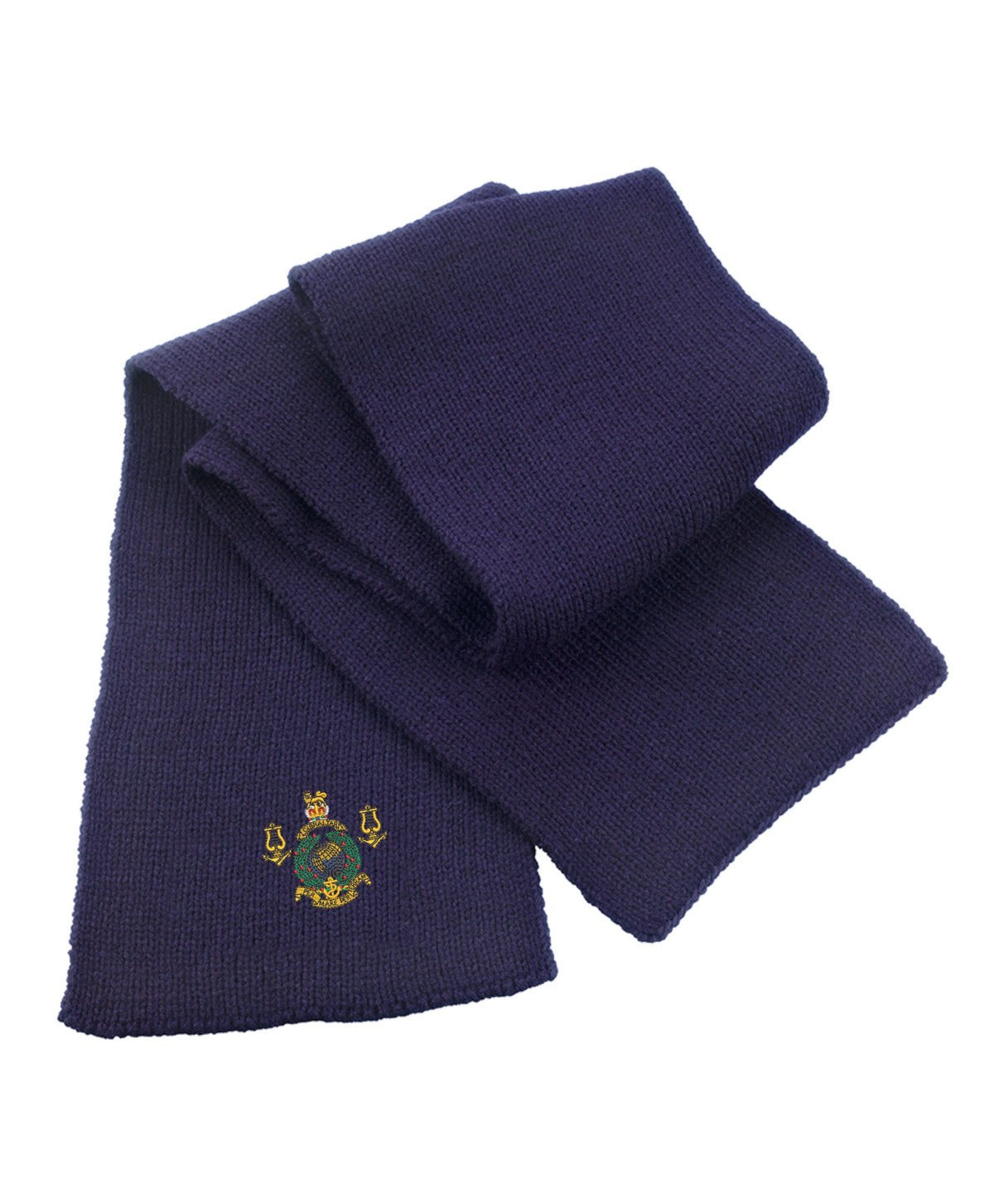 Royal Marines Band Heavy Knit Scarf – Embroidered Military Scarf | Royal Marines Band Service Clothing UK