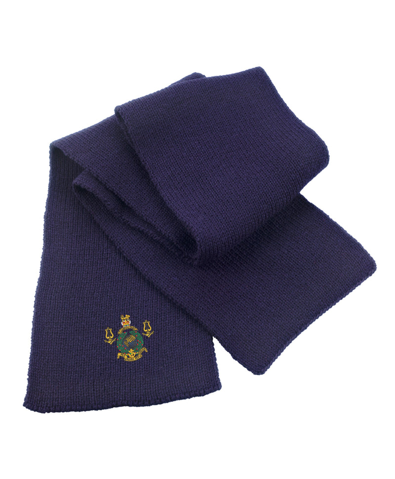 Royal Marines Band Heavy Knit Scarf – Embroidered Military Scarf | Royal Marines Band Service Clothing UK