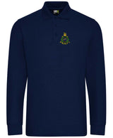 Royal Marines Globe & Laurel Long Sleeve Piqué Polo Shirt – Premium Embroidered Military Clothing