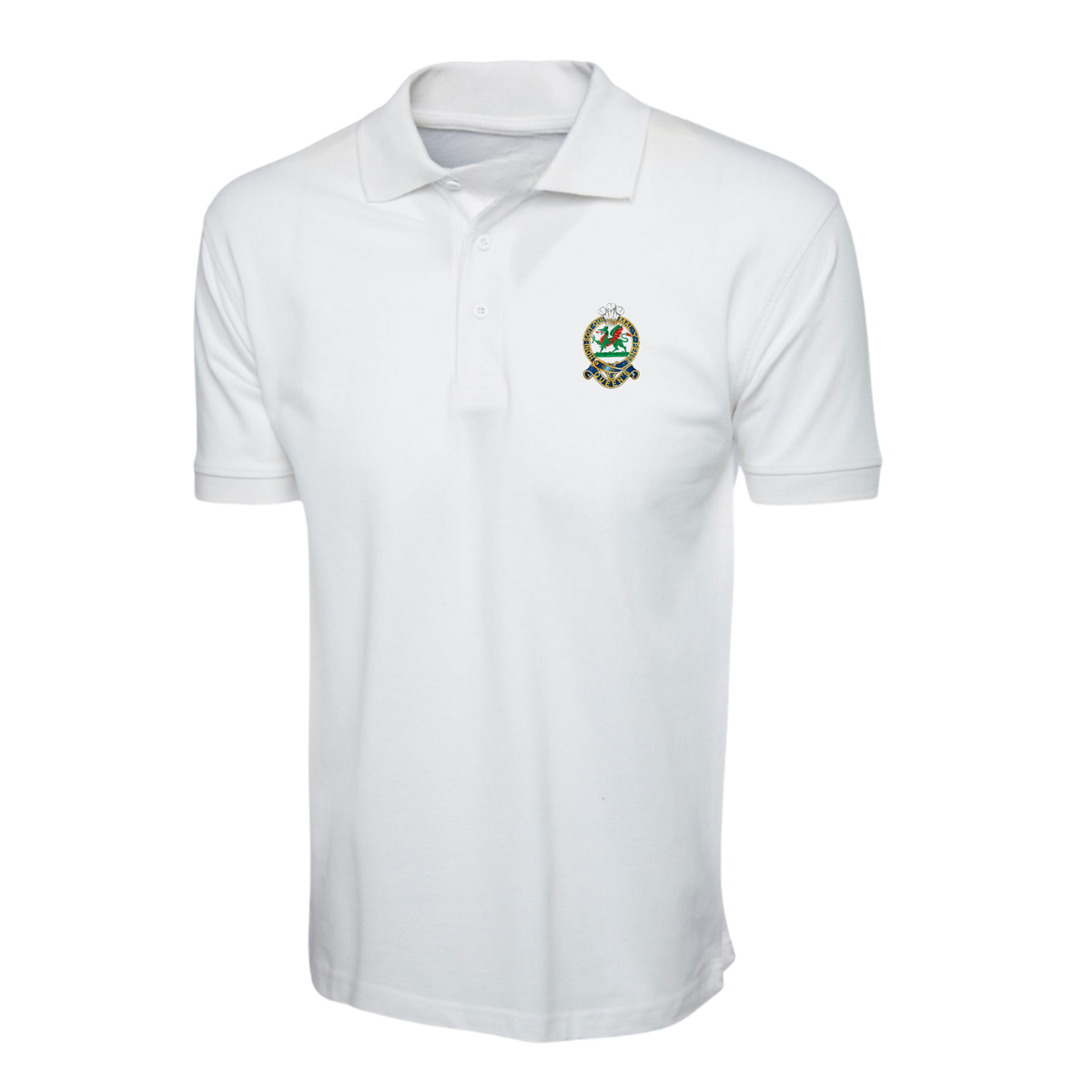 Queen's Regiment Polo Shirt - White