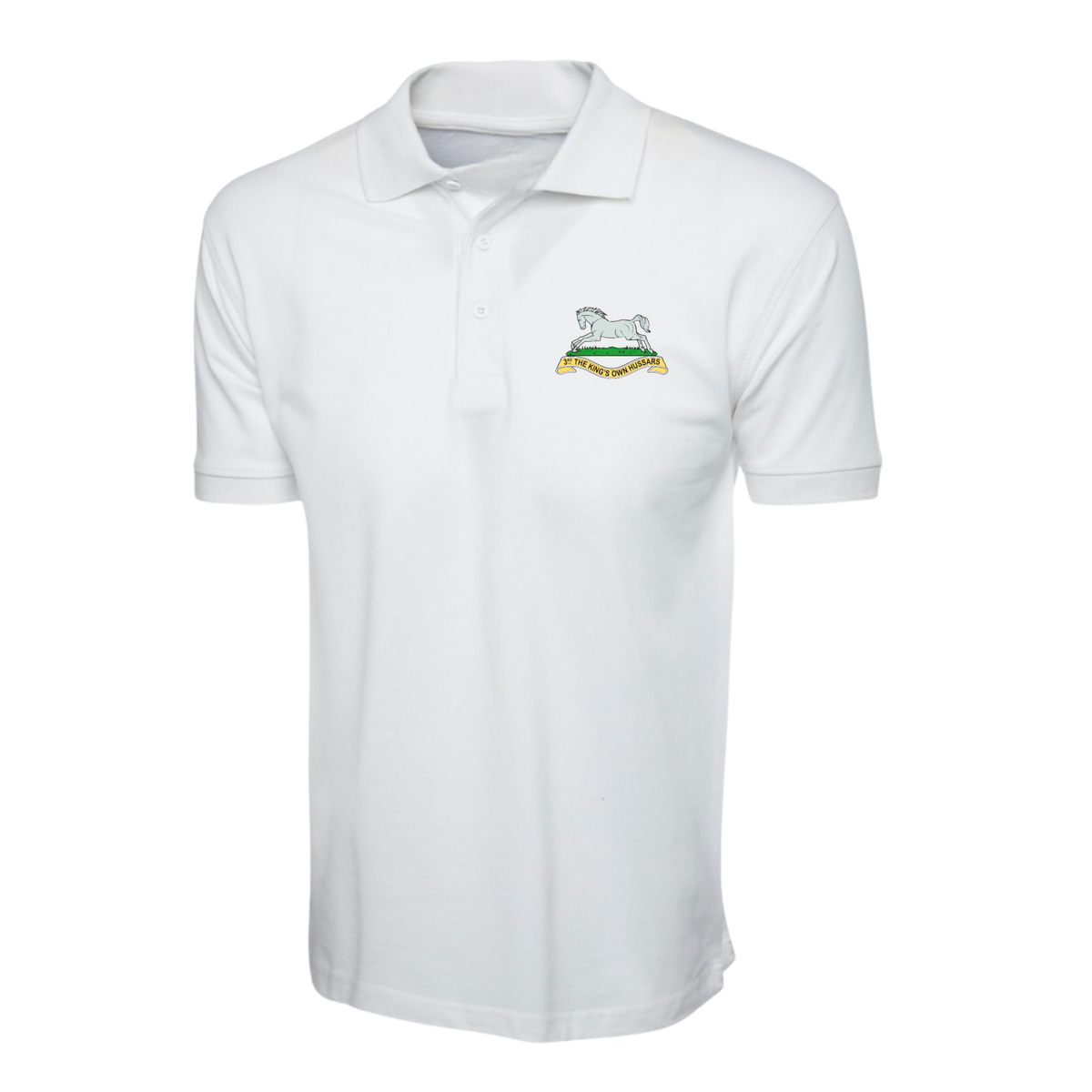 3rd King's Own Hussars Polo Shirt - White