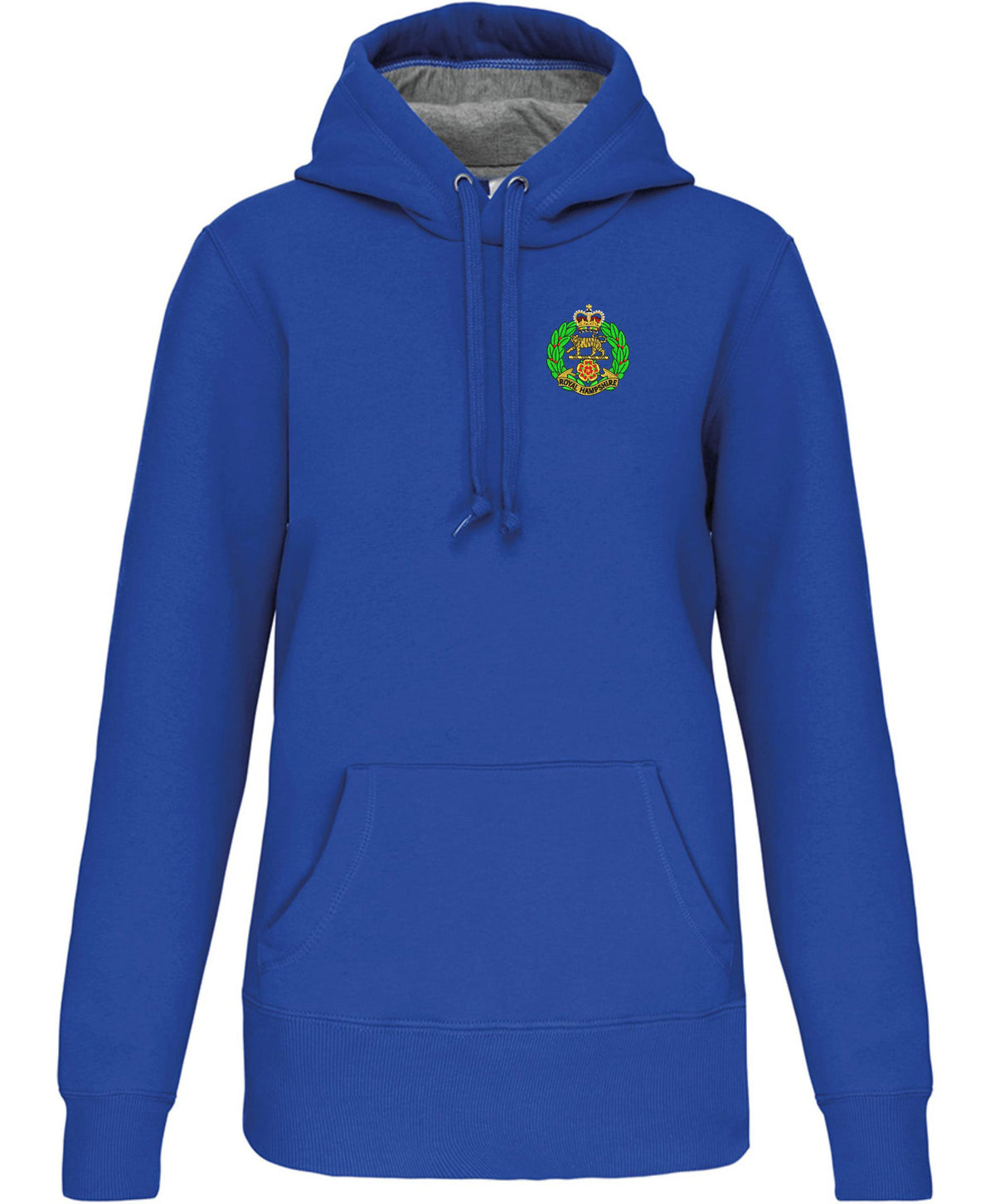 Royal Hampshire Regiment Kariban Heavy Contrast Hoodie – Embroidered Regimental Hoodie