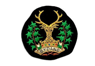 Gordon Highlanders Blazer Badge – Hand Embroidered Bullion Wire