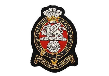 Princess of Wales's Royal Regiment Bullion Wire Blazer Badge UK | Military Blazer Badges