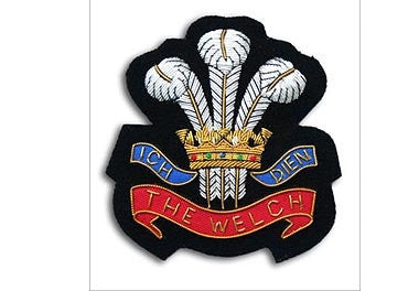 Welch Regiment Bullion Wire Blazer Badge