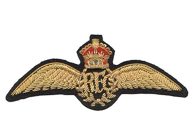 Royal Flying Corps Wing Bullion Wire Blazer Badge