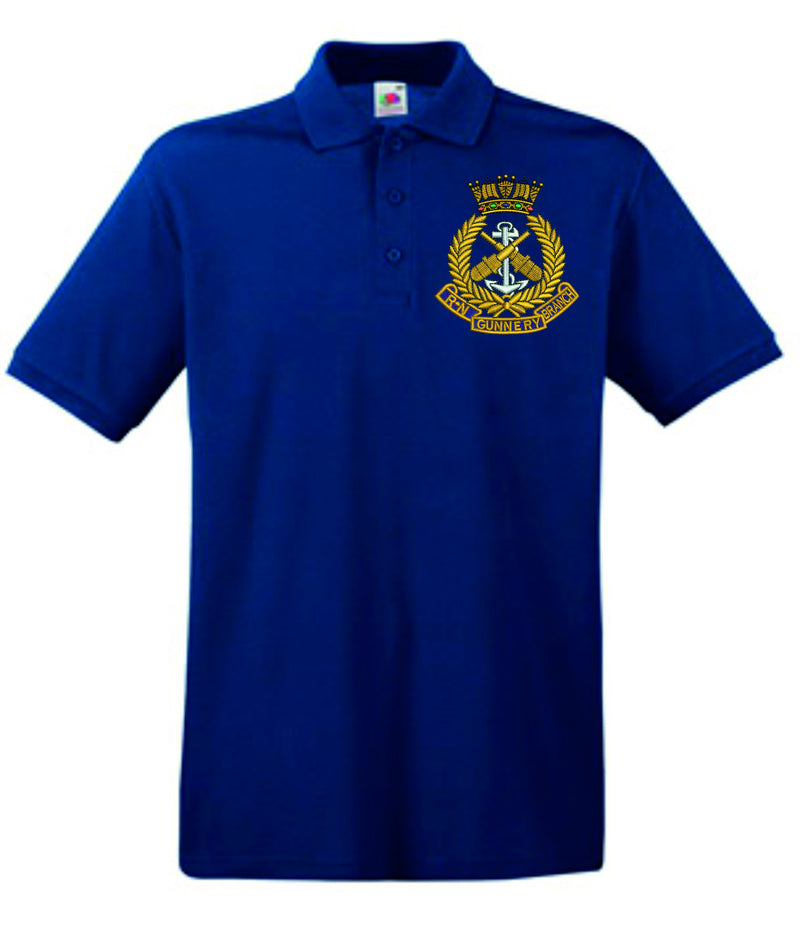 Royal Navy Gunnery Branch Polo Shirt – Embroidered Naval Military Polo UK