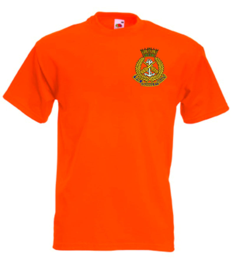 Royal Navy Gunnery Branch T Shirts | Embroidered RN Military T Shirts UK