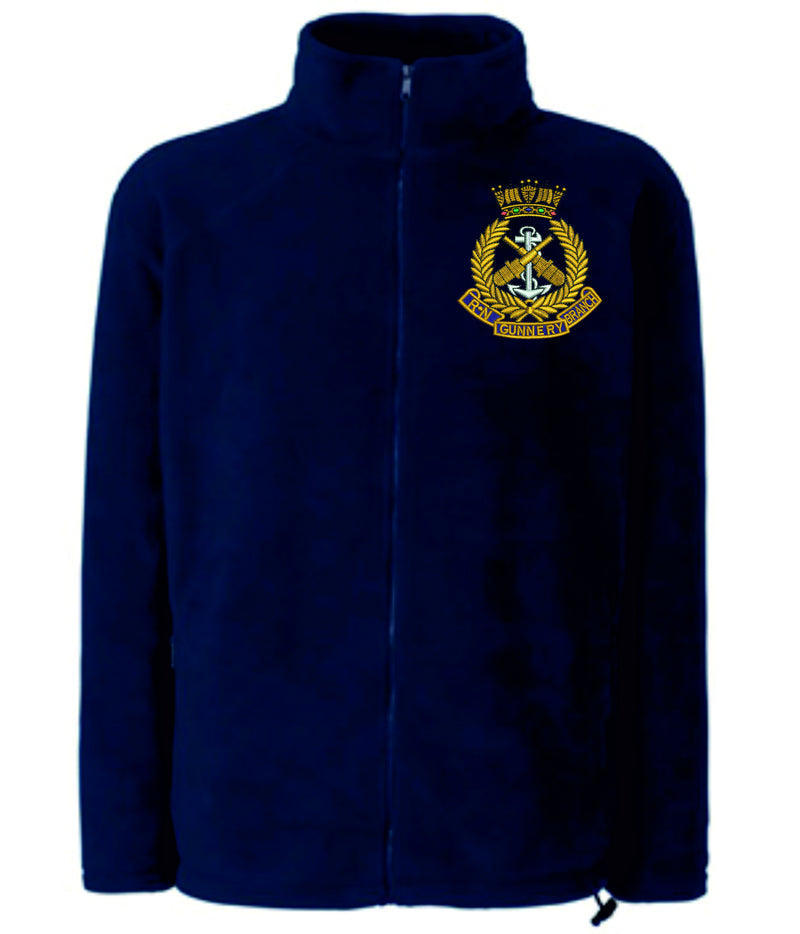 Royal Navy Gunnery Branch Fleece Jacket – Embroidered Military Fleece UK