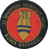 33 EOD Bomb Disposal Blazer Badge