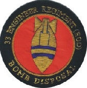 33 Eod Bomb Disposal Blazer Badge