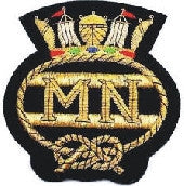 Merchant Navy Bullion Wire Blazer Badge